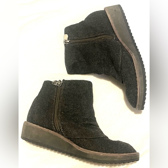 Blowfish Dark Gray Ankle Boots with Zipper and Buckle Detail Women’s Size 6 - Picture 5 of 12